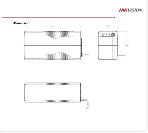 دستگاه برق اضطراری ( UPS220V) 600VA-INT 7AH-HIKVISION